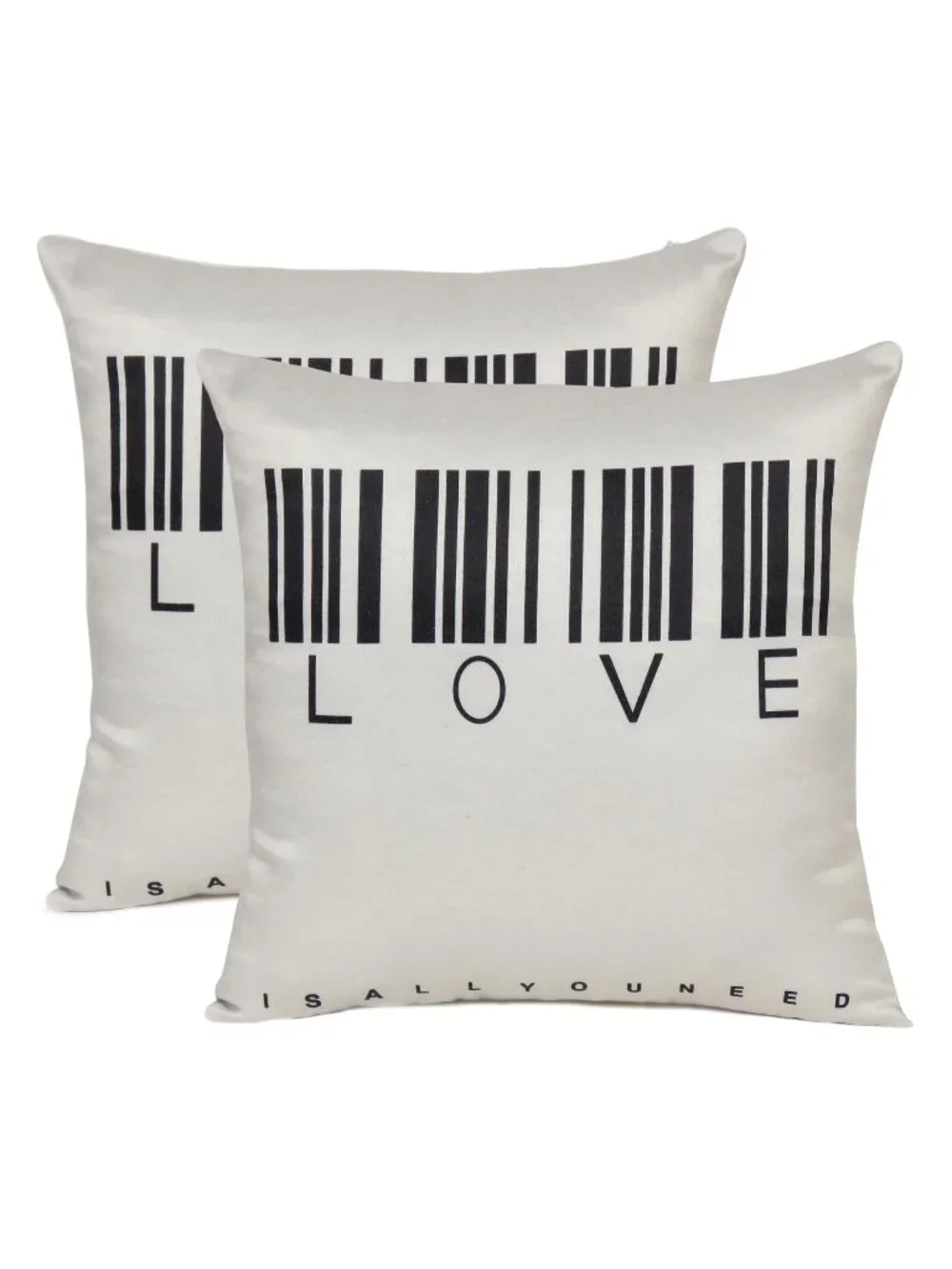 Oussum Pillow Case Cotton Quote Print Cushion Cover Accent Pillow Cover Set of 2